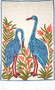 Kashmiri "Jalakdozi" Chainstitch Tapestry Rug "Birds", Multicolor 2x3 ft #CWR6128