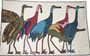 Ethnic Kashmiri Embroidered Chainstitch Tapestry Rug "Birds", Multicolor 2x3 ft #CWR6102