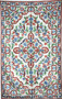 Kashmiri Chainstitch Tapestry Crewel Silk Rug, Multicolor 2.5x4 ft #CWR10113