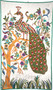 Kashmir Wool Tapestry Area Rug "Peacock", Multicolor Embroidered 3x5 feet #CWR15116