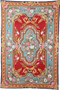 Kashmiri Ethnic Chainstitch Tapestry Rug Wool, Multicolor 6x4 ft #CWR24109