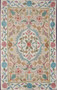 Kashmiri Crewel Tapestry Rug Wool, Beige and White 2x3 ft #CWR6113