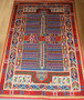 Ethnic Crewel Embroidery Chainstitch Tapestry Rug "Kelim", Multicolor 6x9 ft #CWR54109
