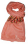 Crewel "Aari" Embroidery Woolen Shawl Wrap Throw Peach, Multicolor #WS-106