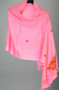 Kashmiri Ethnic Embroidery Woolen Shawl Wrap Throw Pink, Multicolor #WS-103