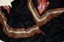Kashmiri Woolen Shawl "Tilla" Sozni Embroidery Shawl Black , Multi Emb #WS-938