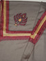 Ethnic Kashmiri "Tilla" Sozni Embroidery Woolen Shawl Beige, Gold Emb #WS-935