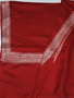 Kashmir Wool Shawl "Tilla" Embroidery Woolen Shawl Red, Silver Emb #WS-924