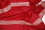 Kashmir Wool Shawl "Tilla" Embroidery Woolen Shawl Red, Silver Emb #WS-924