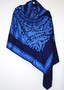 Kashmiri Hand Embroidered Woolen Shawl Wrap Throw Navy, Multicolor #WS-143