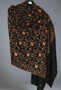 Cashmere Pashmina "Sozni" Embroidered Shawl Black, Multicolor #PJL-002
