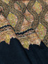 Vintage Kashmiri Pashmina "Jamawar" Shawl Black, Multicolor Embroidery #PJM003