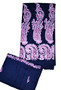 Woolen Salwar Kameez Suit Fabric and Shawl Navy, Pink and White Embroidery #FS-423