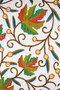 Made to Order Custom Crewel Embroidered Fabric "Maple" Off-White, Multicolor #3314