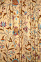 Crewel Custom Made Hand Embroidered Fabric Beige, Multicolor #3327