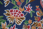 Made to Order Custom Crewel Embroidered Fabric "Birds" Navy, Multicolor #3336