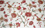 Made to Order Custom Crewel Embroidered Fabric Off-White, Multicolor #3308