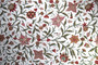 Made to Order Custom Crewel Embroidered Fabric Off-White, Multicolor #3317