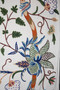 Made to Order Custom Crewel Embroidered Fabric Off-White, Multicolor #3354