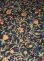 Crewel Embroidered Velvet Fabric "Tree of Life" Black, Multicolor #CV206