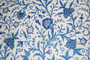 Cotton Crewel Embroidered Fabric "Tree of Life", Blue on White #DDR022