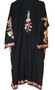 Ethnic Kashmiri Embroidered Woolen Pheron Cloak Black, Multicolor #WC216