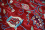 Velvet Ethnic "Aari" Embroidered Crewel Bedspread Duvet Set "Watlab" Red, Multicolor #FLR6328