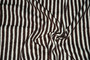 Cotton Crewel Embroidered Fabric, Brown on Cream #CGL502