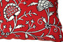 Crewel Embroidered Cotton Pillow Sham "Tree of Life" Red, Multicolor #CW701