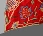Crewel Silk Table Runner Embroidered Bed Runner Throw Red, Multicolor #CWR16302