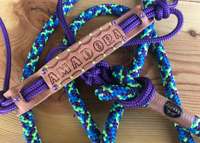 Custom Hand-Tied, Rope Halter's, Lead Ropes, Reins, and more... Rowdy's ...