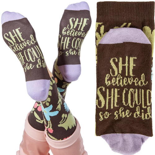 She Believed She Could Socks