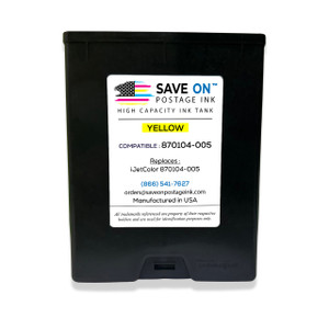 iJet Yellow Ink Tank 870104-005 Front Image from Postage Meter Ink Cartridges