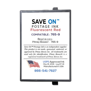 Pitney Bowes 765-9 Compatible Red Ink Cartridge for SendPro C Auto and DM Series - front