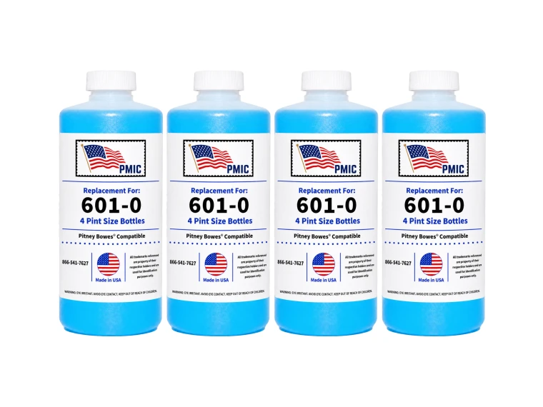 Pitney Bowes 601-0 Compatible E-Z Seal Sealing Solution - 4 Pint Size Bottles