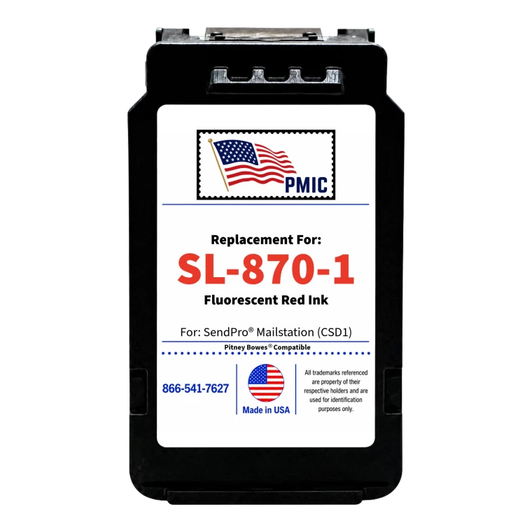 Pitney Bowes SL-870-1 Red Ink Cartridge for New SendPro® Mailstation