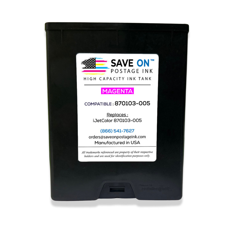 iJet Magenta Ink Tank 870103-005 Front Image from Postage Meter Ink Cartridges
