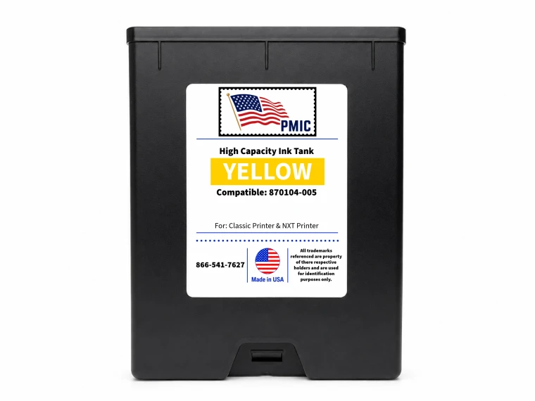 iJet Yellow Ink Tank 870104-005 Front Image from Postage Meter Ink Cartridges