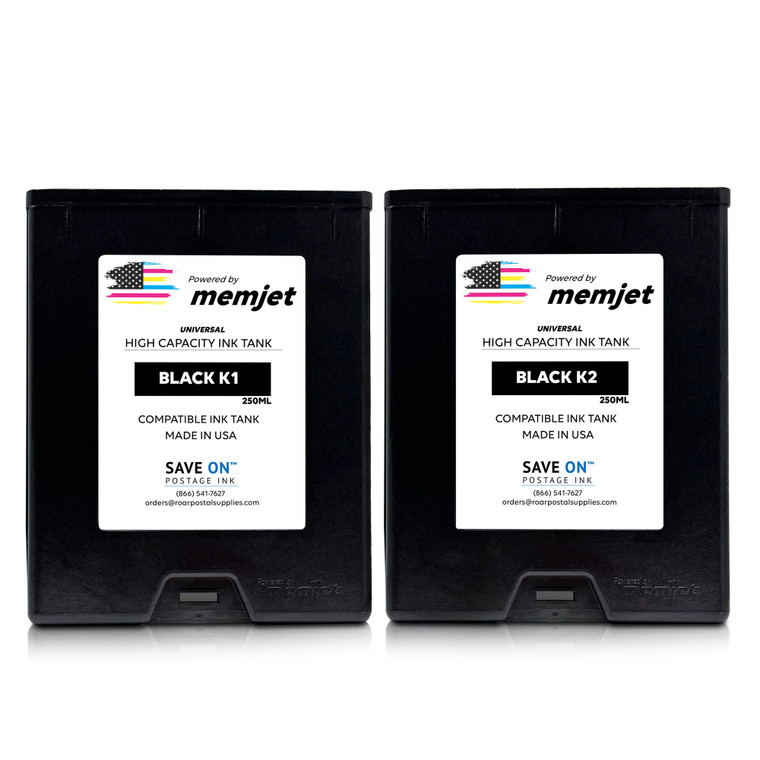 2-Pack FP Edge M1INKBLACK Compatible High Cap Black Ink Tank for Edge, Edge Pro and Double Edge Versapass®, Versapass