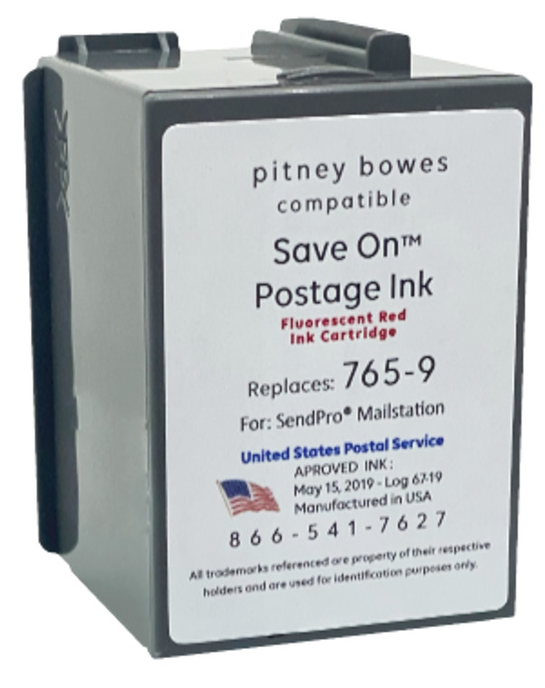 Pitney Bowes 765-9 Compatible Red Ink Cartridge for SendPro C Auto and DM Series