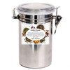 Stainless Tea Canister with glass see-through lid.