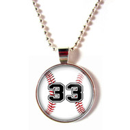 Baseball Cabochon glass necklaces