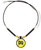 Personalized Yellow Softball 3D Glass Pendant Necklace With Your Number