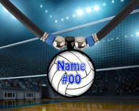 Personalized Girls and Boys Volleyball Necklace with Name and Number