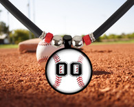 Baseball Charm Necklace For Boys- Baseball Number Necklace