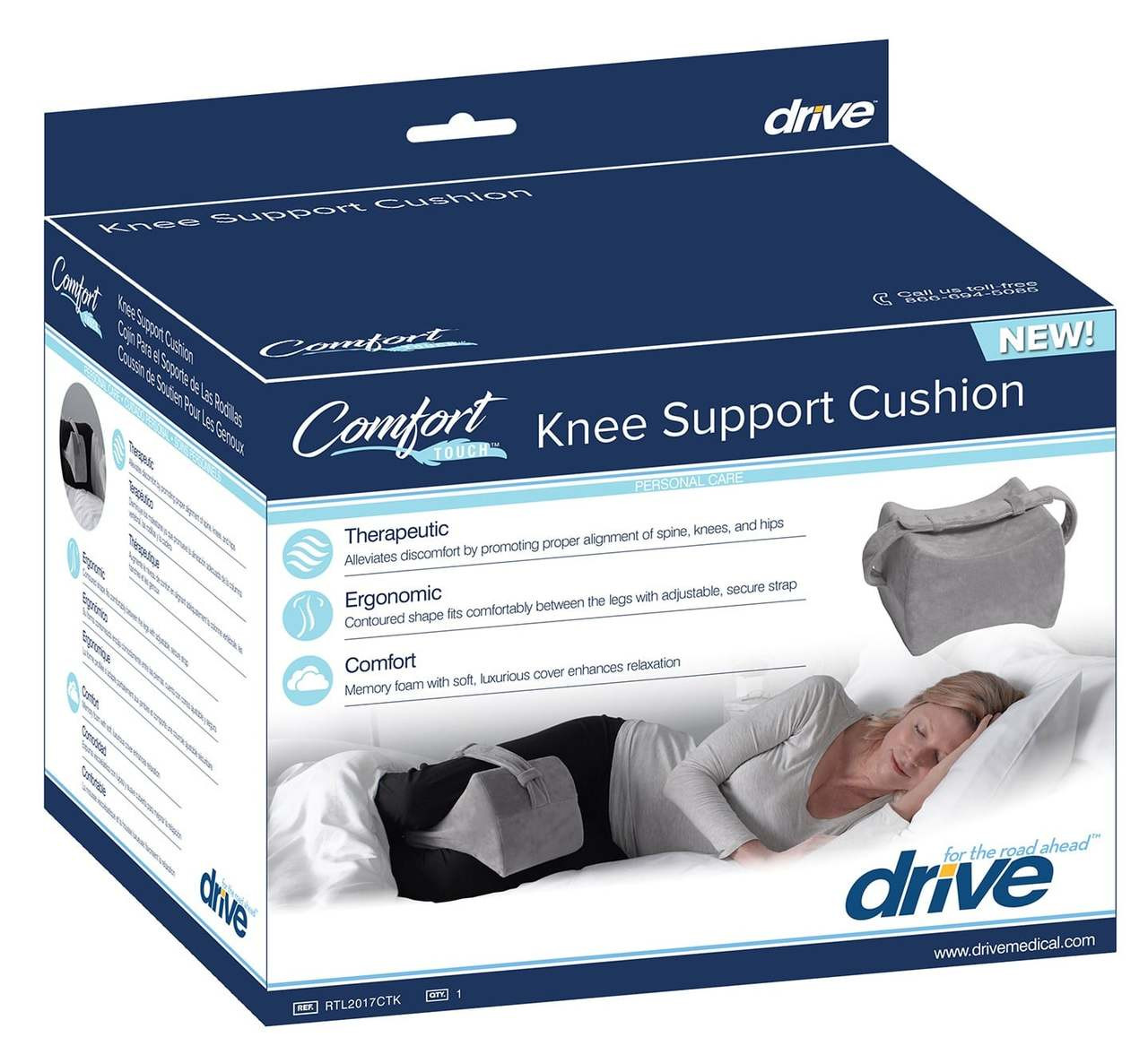 Drive Medical RTL2017CTL - Comfort Touch Heated Lumbar Support Cushion