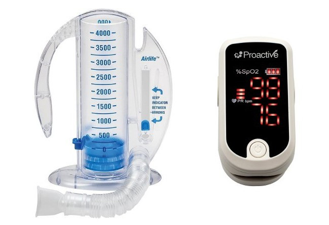Covid recovery kit Pulse oximeter and Incentive Spirometer Baron
