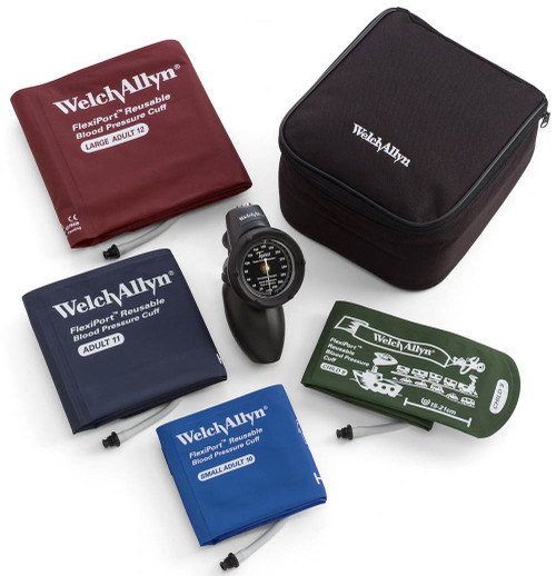 Welch Allyn Platinum DS58 Family Practice Hand Aneroid Sphygmomanometer Kit, Includes Large adult, Adult, Small Adult and child cuffs.