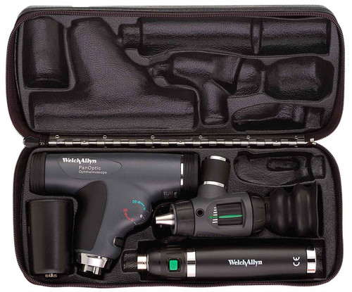 Welch Allyn Diagnostic Set, Lit-Ion Handle With PanOptic, Macro View With Throat and Nasel Illuminator, Hard Case - Model 97110-MPS