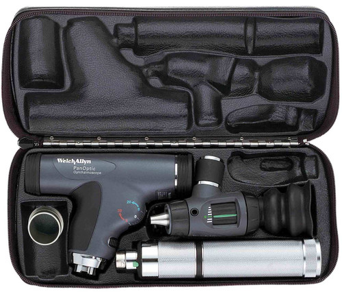 Welch Allyn Diagnostic Set, Ni-cad Handle With Advance PanOptic, Macro View With Throat Illuminator, Hard Case- Model 97200-MPC